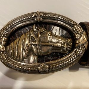 Vintage Brighton brown leather belt